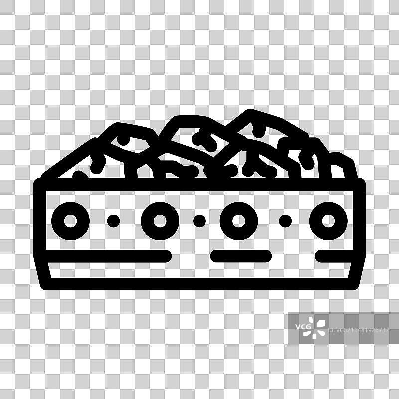 薯片烟熏炉线条图标图片素材