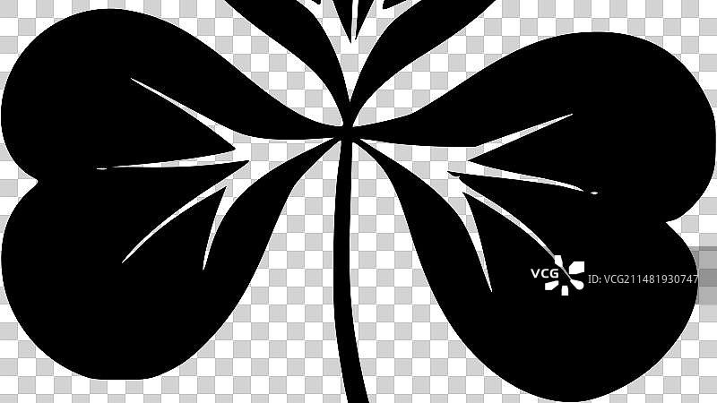 三叶草扁平风简约logo图片素材