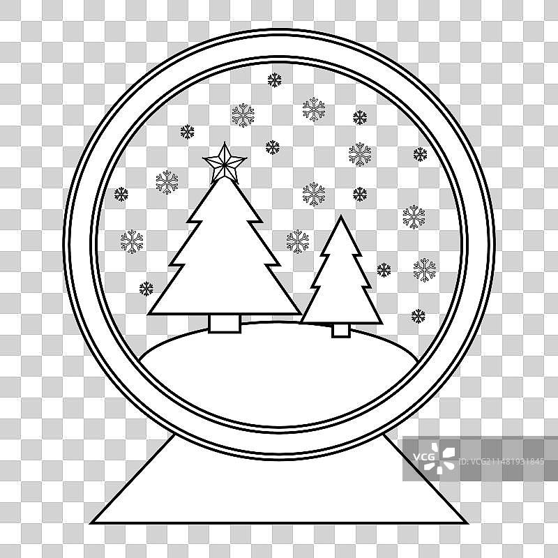 圣诞节雪花球简约素材图片素材