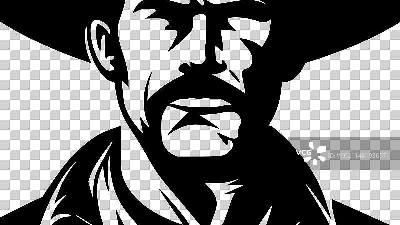 牛仔 - 简约扁平风logo图片素材