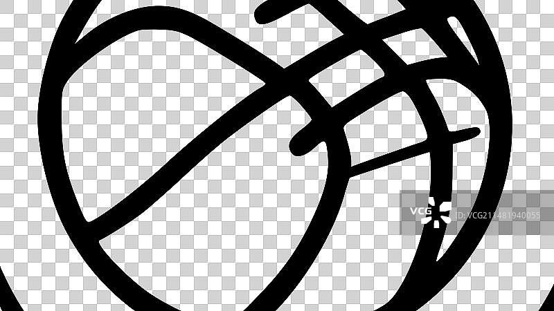 篮球简约扁平风格标志图片素材