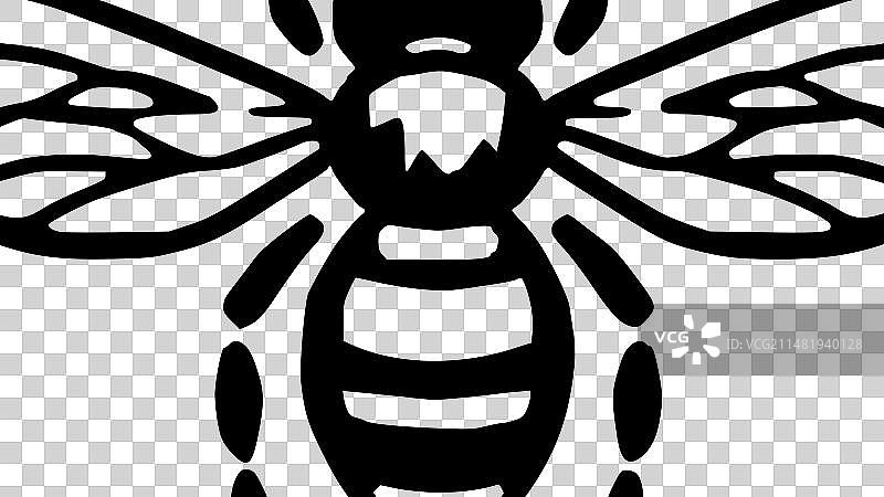 蜜蜂扁平风简约logo图片素材