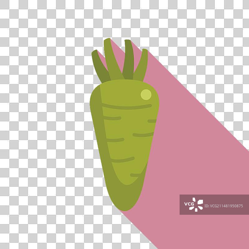 新鲜山葵根图标扁平调味品图片素材