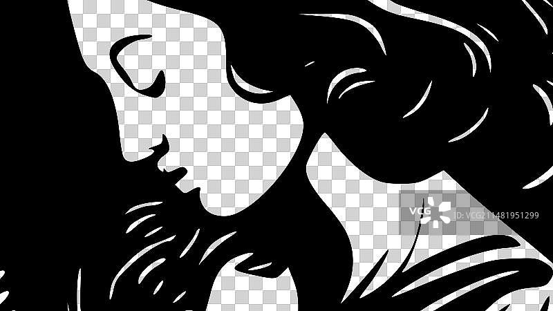 黑白母爱图片素材