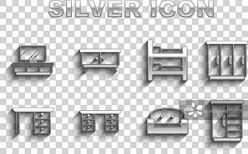 办公室家具组合图片素材