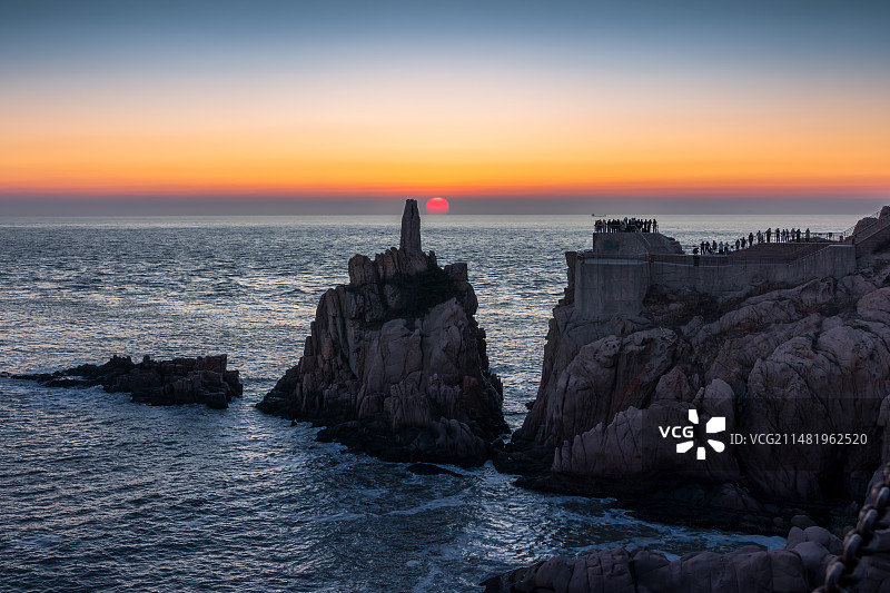 威海荣成成山头日出图片素材