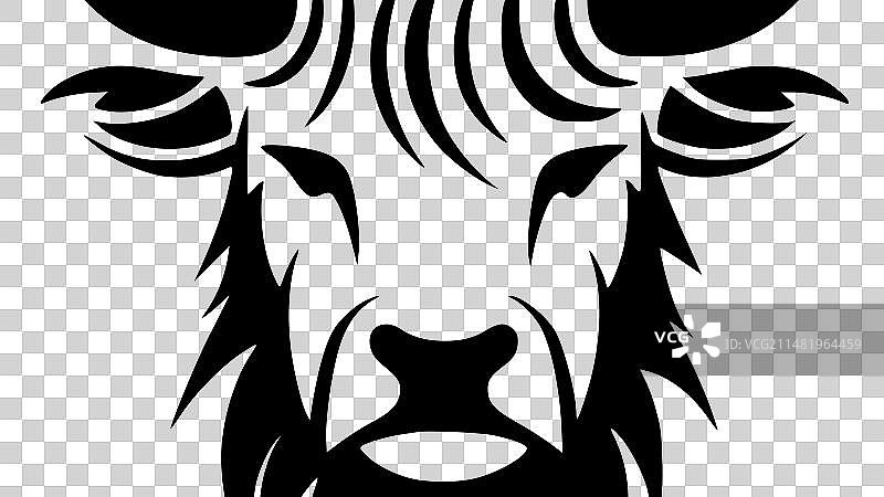 高地牛 - 简约的简单轮廓图片素材