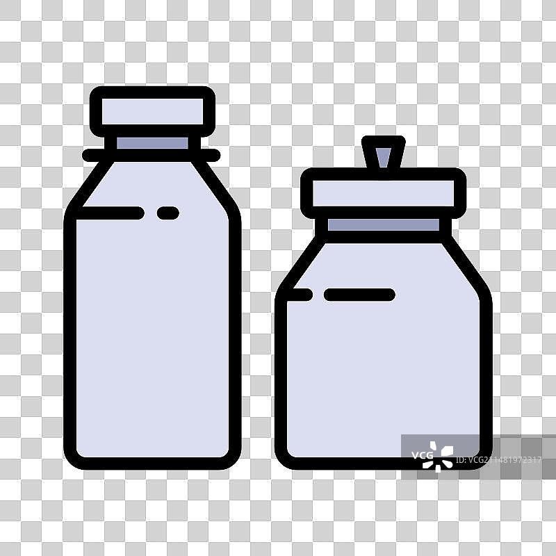 牛奶罐图标乳制品液体存储图片素材