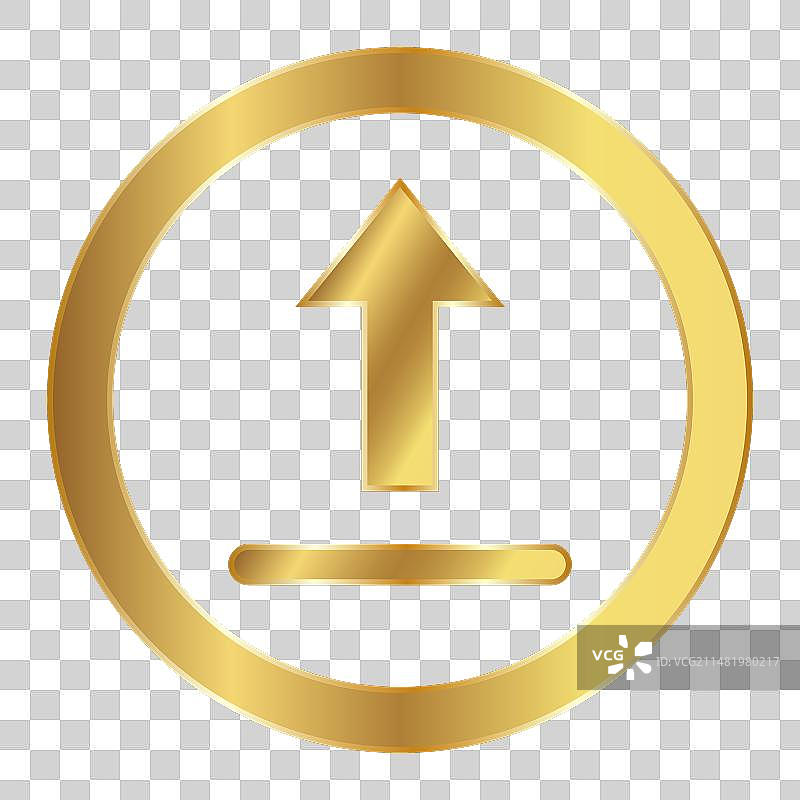 购物促销或下载金色图标图片素材