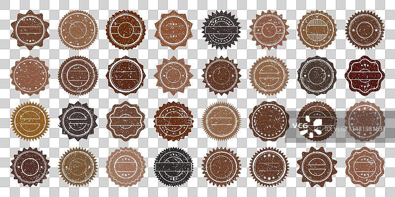 邮票标签和徽章Grunge印记图片素材