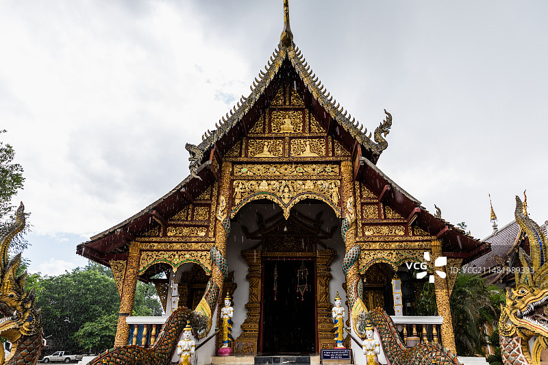 泰国清迈莲塔寺图片素材