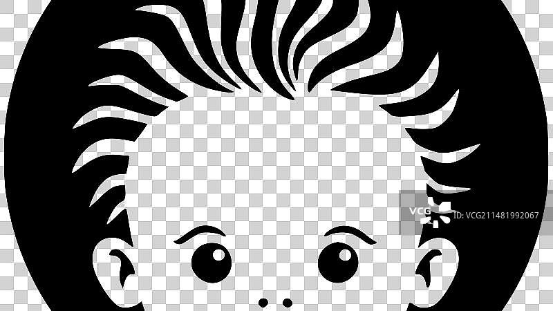 黑白婴儿图片素材