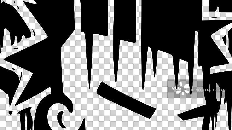 黑白涂鸦独立图标图片素材