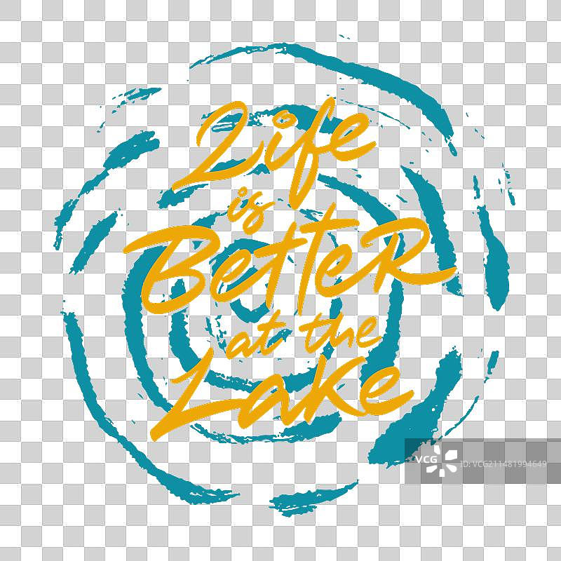 湖边生活更美好图片素材