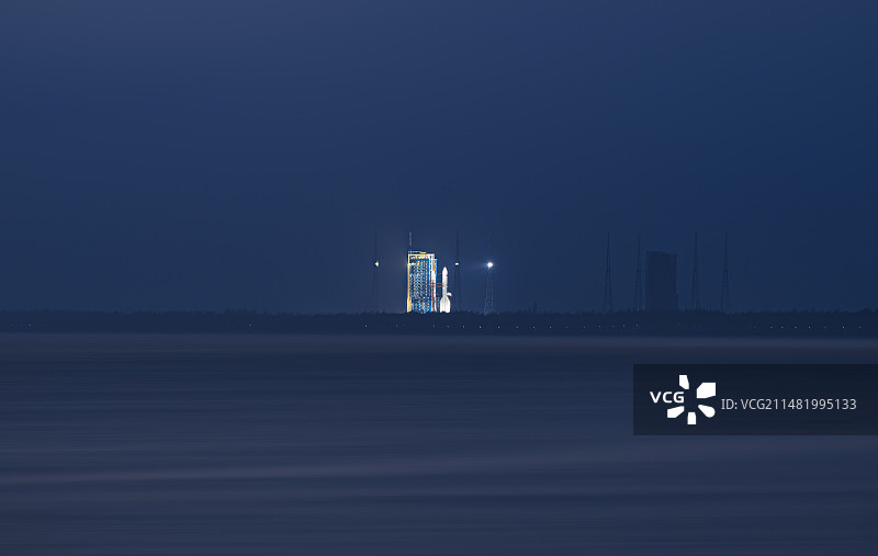 文昌航天发射场 长征五号火箭图片素材