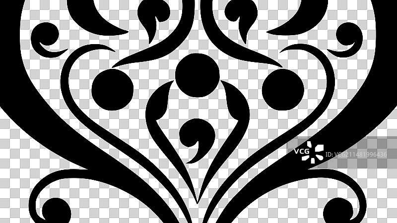 心——黑白相间图片素材