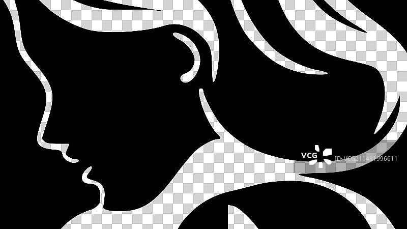 母亲主题的扁平风极简logo图片素材