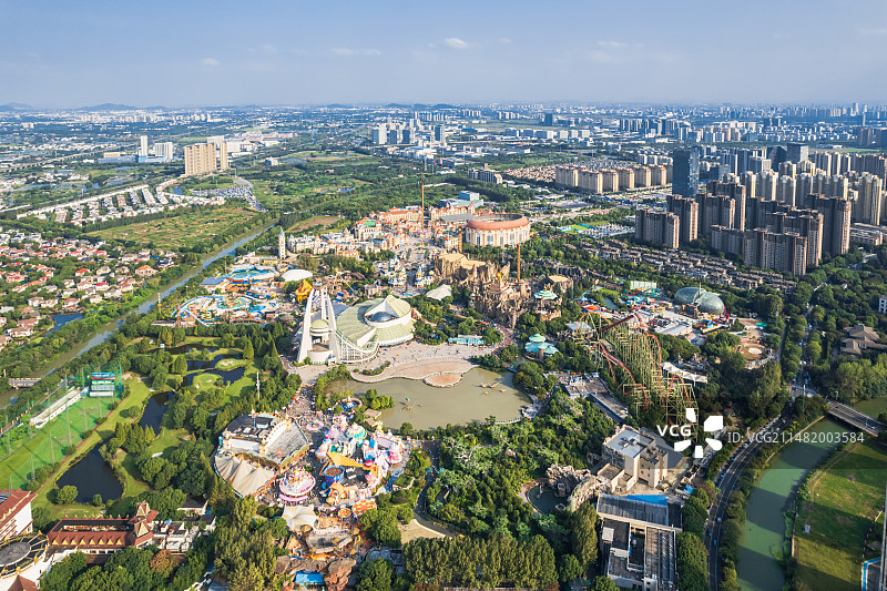 常州市恐龙园城市风光图片素材