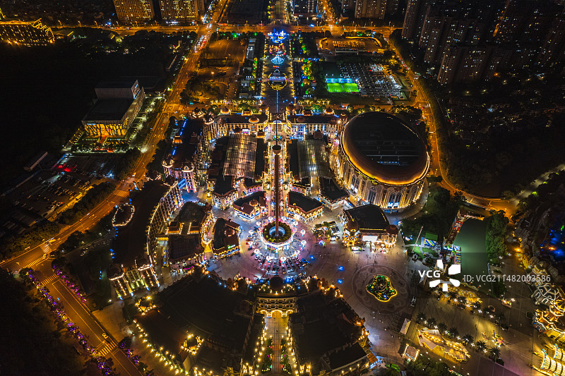 常州市恐龙园城市风光图片素材