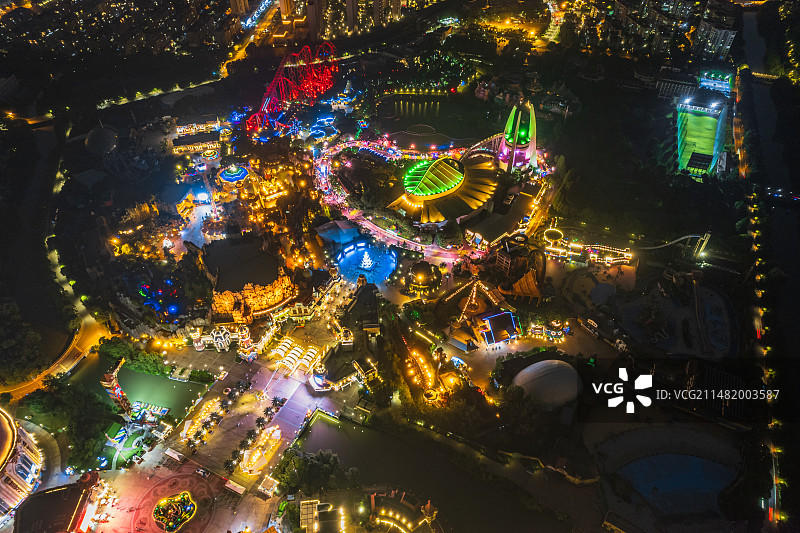 常州市恐龙园城市风光图片素材