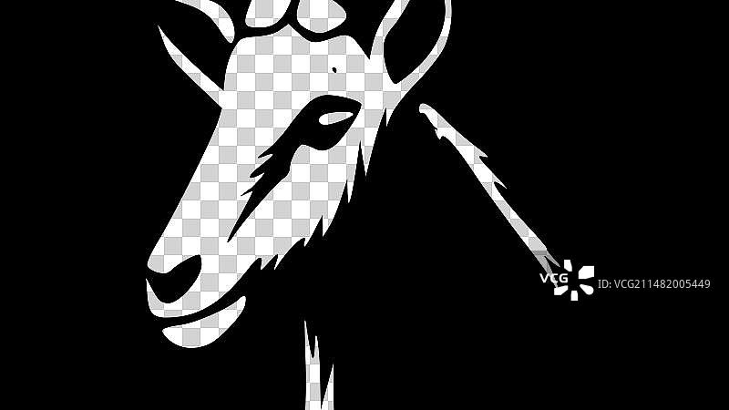 高品质山羊Logo，适合T恤图片素材