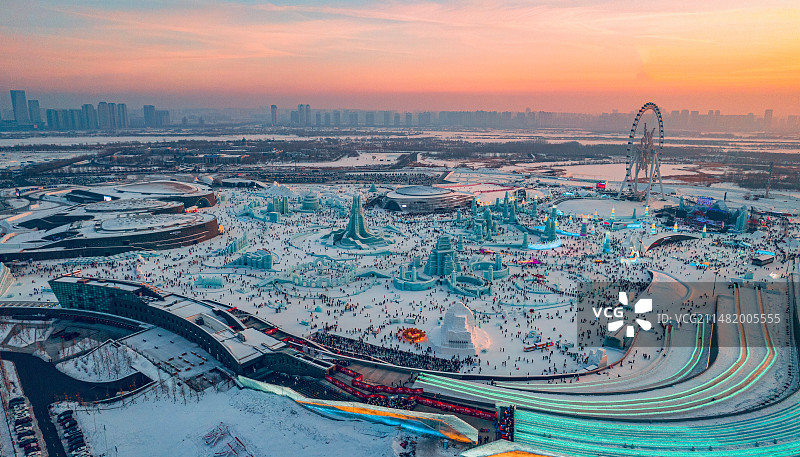 哈尔滨冰雪大世界图片素材