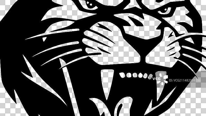 黑豹 - 简约剪影图片素材