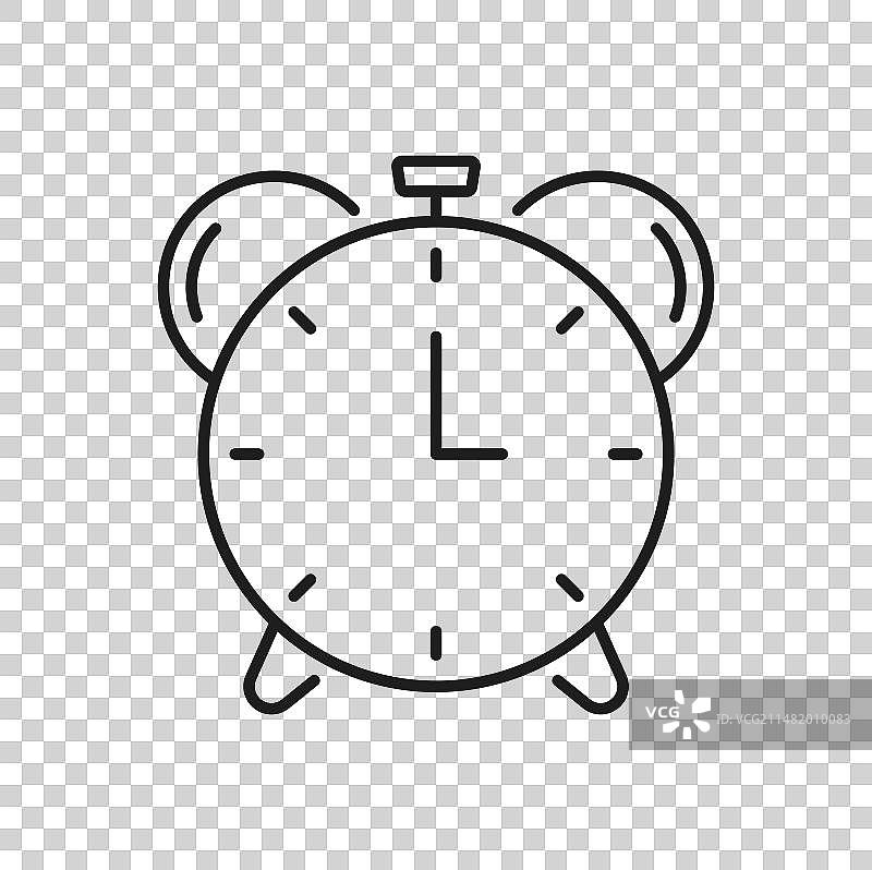 孤立的响铃闹钟图标轮廓图片素材