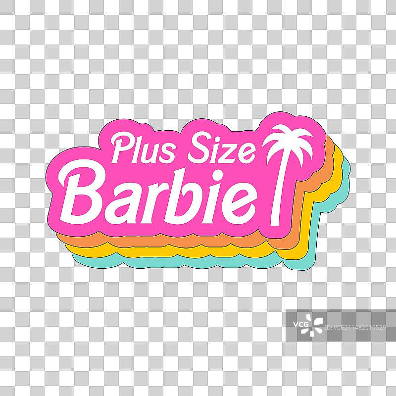 大码芭比口号图片素材