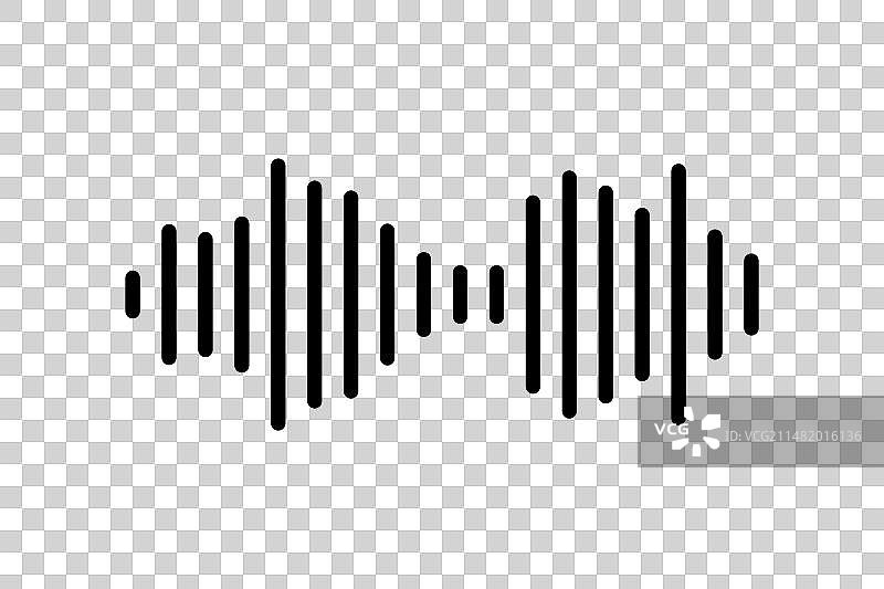 声波或语音消息图标音乐波形图片素材