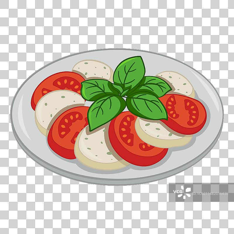 美味意式卡普雷塞沙拉图片素材