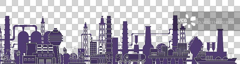 石油工业背景：天然气提炼图片素材