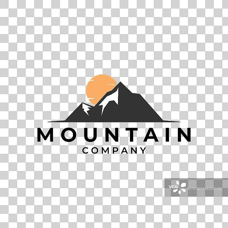 阳光山脉Logo设计模板图片素材