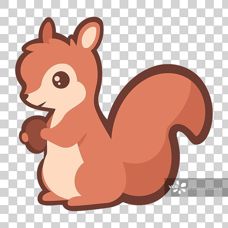 秋季野生松鼠图片素材