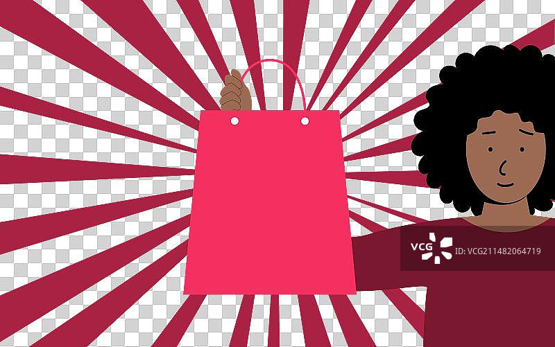 女孩在线购物概念图片素材