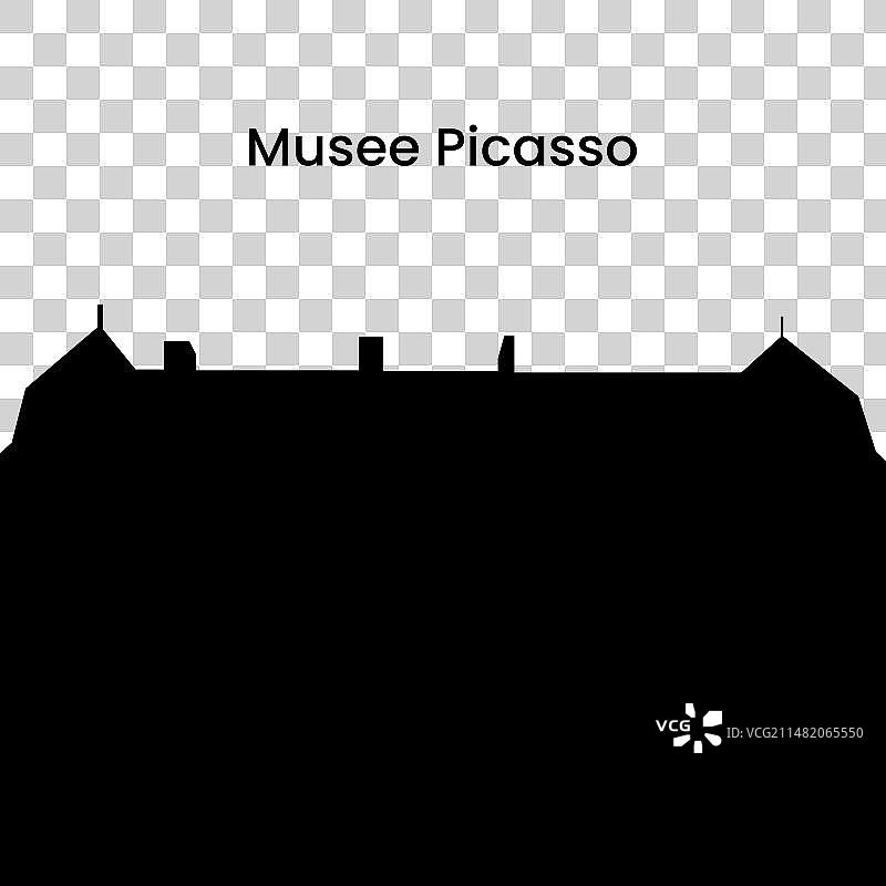 巴黎毕加索博物馆黑色轮廓图片素材