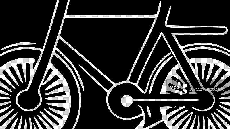 自行车黑白孤立图标图片素材