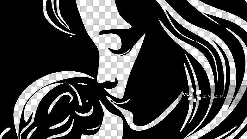 母亲 - 黑白隔离图标图片素材