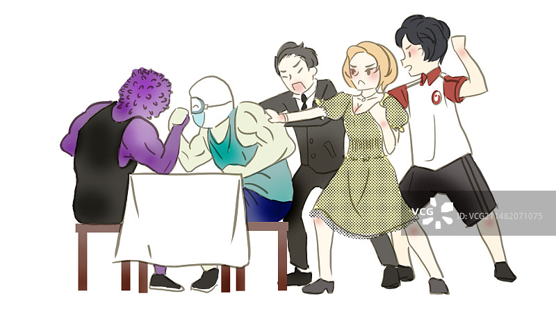 齐心协力 共抗疫情图片素材