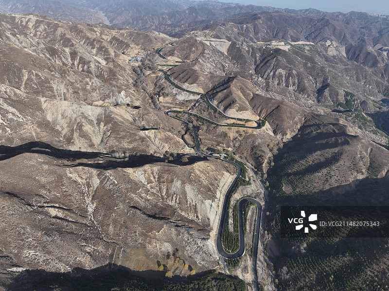 航拍山区公路图片素材