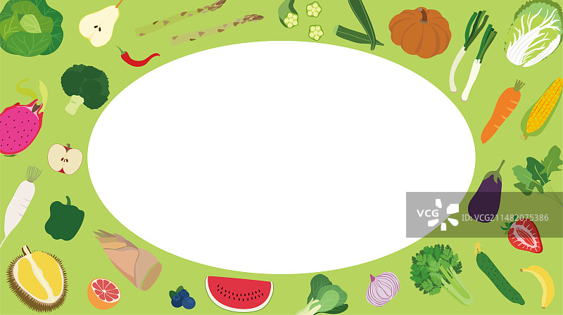 蔬菜水果插画招牌灯箱设计图片素材