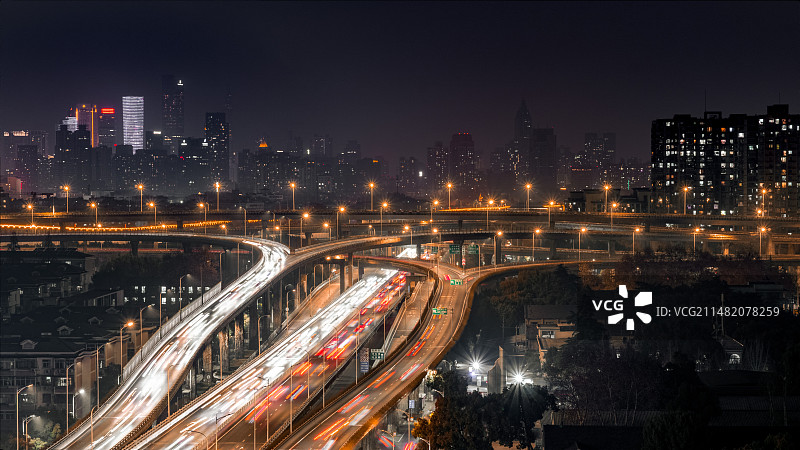 南京卡子门夜景图片素材