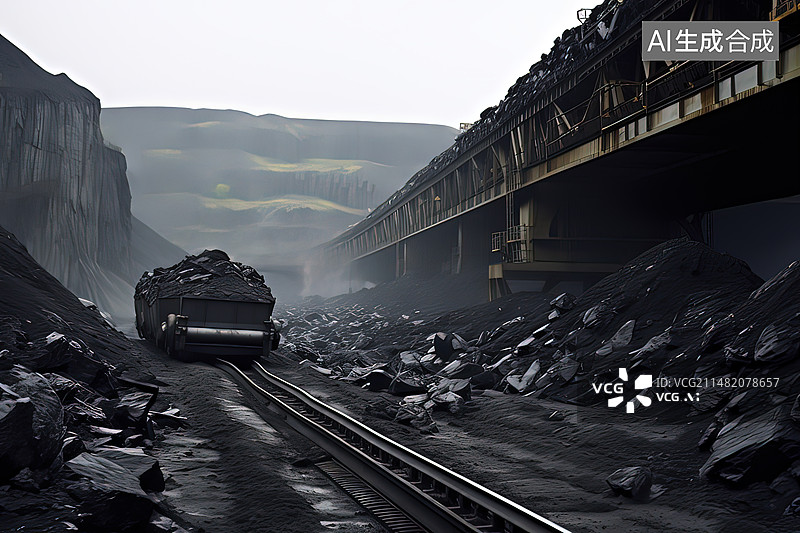 【AI数字艺术】矿石开采场图片素材