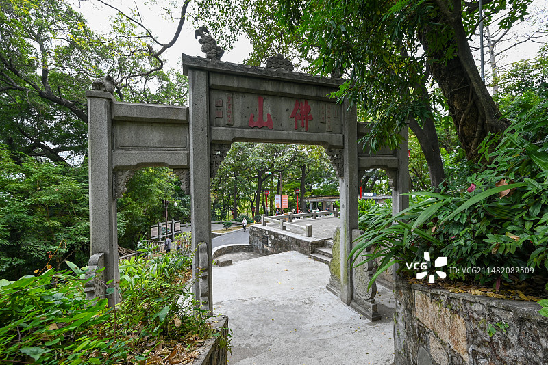 广东广州越秀公园佛山石牌坊建筑图片素材