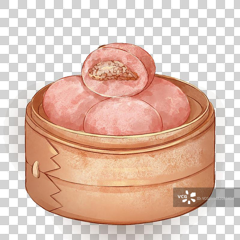 广州早茶美食豆沙包图片素材