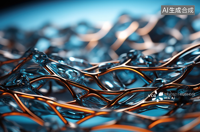 【AI数字艺术】桌子上的金属特写镜头图片素材