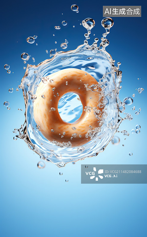 【AI数字艺术】溅起水花的牛奶图片素材
