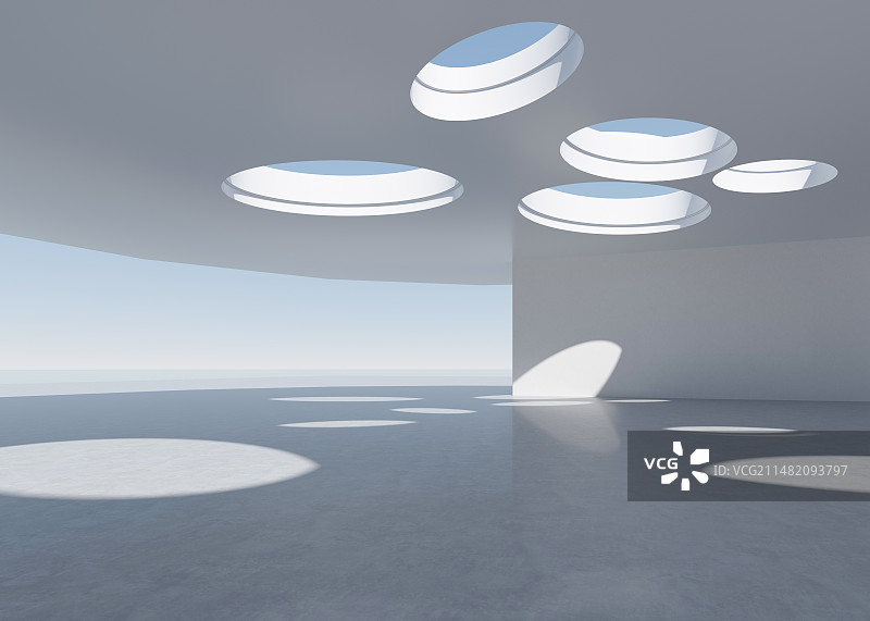 白色三维展示空间图片素材