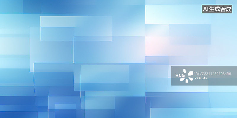【AI数字艺术】科技感抽象蓝色背景大数据图片素材
