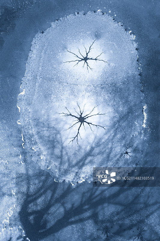 抽象的，冰冻的水面图片素材